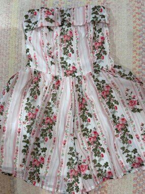 Mable strapless floral romper